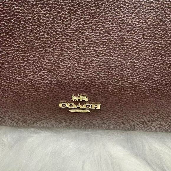 Coach Erin Shoulder Bag In pebble Leather In Gold/Maple CAQ86 NWT - Picture 11 of 12